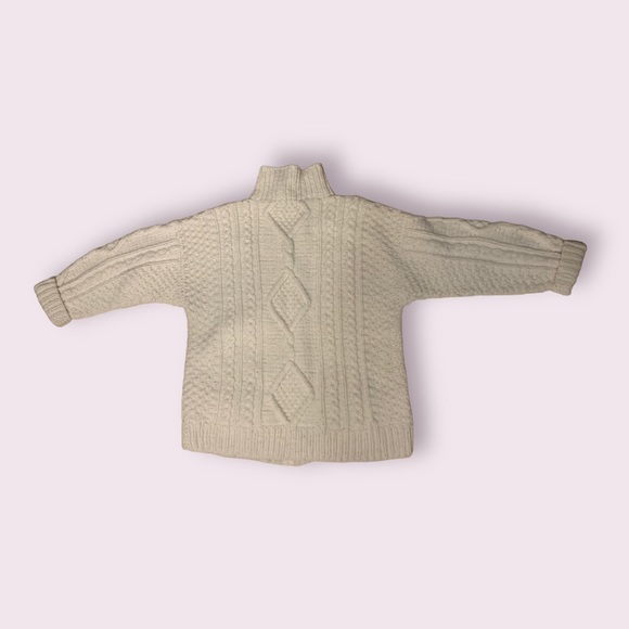 Vintage Otavalo Made in Ecuador 100% Wool Cable Knit Sweater - Picture 2 of 3